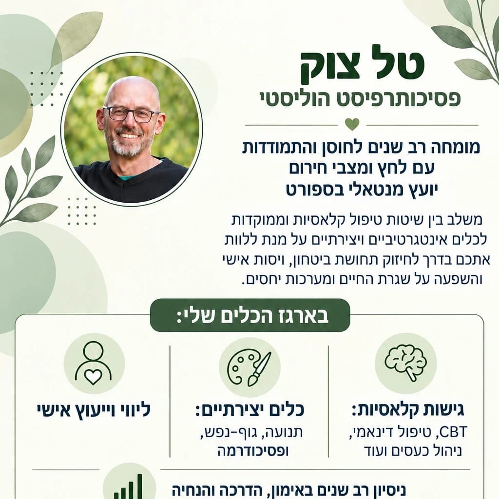 Profile image of טל צוק פסיכותרפיסט הוליסטי